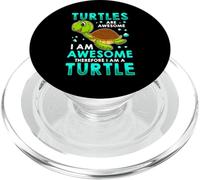 Turtles are Awesome I'm Awesome I'm A Sea Turtle Beach Shirt PopSockets PopGrip pour MagSafe