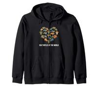 Turtles of The World Produit Turtle Gear Types de Tortues Sweat à Capuche