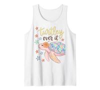 Turtley Over It Funny Sea Turtle Pun Sarcastic Saying Débardeur