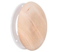 TURvent Diffuseur en bois d'aulne noir sans résine de 10,2 cm - Couvercle d'aération de sauna pour mur et plafond - Valve d'échappement réglable - Couvercles de ventilation ronds en bois