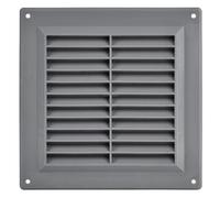 TURvent Grille d’Aération 150 x 150 mm Grise - Grille de Ventilation Carrée pour Mur ou Plafond - Couvercle de Ventilation pour Systèmes HVAC, Entrée et Sortie d’Air