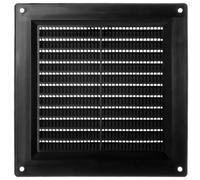 TURvent Grille d’Aération 150 x 150 mm Noire - Grille de Ventilation Carrée pour Mur ou Plafond - Couvercle de Ventilation pour Systèmes HVAC, Entrée et Sortie d’Air