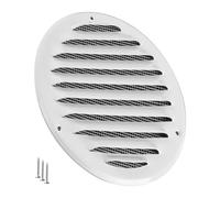 TURvent Grille d’Aération Métal 125 mm Blanche - Grille de Ventilation Ronde pour Mur et Plafond - Couvercle de Ventilation pour Systèmes HVAC, Extraction et Entrée d’Air
