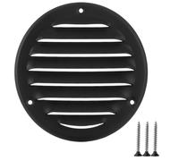 TURvent Grille d'aération 100 mm anthracite - Grille d'aération en métal avec moustiquaire - Grille d'aération ronde pour murs et plafonds - Grille d'aération d'entrée / sortie pour intérieur et