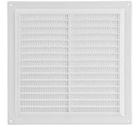TURvent Grille d'aération blanche de 250 x 250 mm pour mur et plafond - Persienne rectangulaire en plastique pour systèmes d'échappement et d'alimentation CVC - Couvercles d'ouverture plats