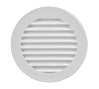 TURvent Grille d'aération de 100 mm - Grille de ventilation blanche de 10,2 cm pour mur et plafond - Persienne ronde en plastique pour systèmes d'échappement et d'alimentation CVC - Couvercles de