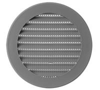 TURvent Grille d'aération de 100 mm - Grille de ventilation grise de 10,2 cm pour mur et plafond - Persienne ronde en plastique pour systèmes d'échappement et d'alimentation CVC - Couvercles de