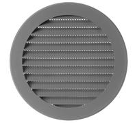 TURvent Grille d'aération de 125 mm - Grille de ventilation grise de 12,7 cm pour mur et plafond - Persienne ronde en plastique pour systèmes d'échappement et d'alimentation CVC - Couvercles de