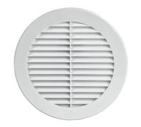 TURvent Grille d'aération de 150 mm - Grille de ventilation blanche de 15,2 cm pour mur et plafond - Persienne ronde en plastique pour systèmes d'échappement et d'alimentation CVC - Couvercles de