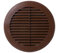 TURvent Grille d'aération de 150 mm - Grille de ventilation marron de 15,2 cm pour mur et plafond - Persienne ronde en plastique pour systèmes d'échappement et d'alimentation CVC - Couvercles de