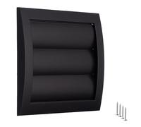 TURvent Grille d'aération extérieure pour sèche-linge de 10,2 cm - Évents d'air CVC en plastique ABS pour mur extérieur - Grille d'évacuation de ventilation anthracite avec persiennes automatiques et