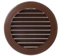 TURvent Grille d'aération marron de 100 mm - Grille de ventilation pour mur et plafond - Persienne ronde en plastique pour systèmes d'échappement et d'alimentation CVC - Couvercles de conduit