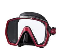 TUSA Masque de Plongée M1001 Freedom HD Couleur Silicone Noir/Cadre Rouge Métallique
