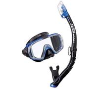 Tusa Visio Kit de plongée avec Tuba et étui Bleu