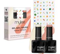Tuscan Orchard Gel Nail Polish Set With Stickers For Nail Art 2 X 10 Ml Uv/Led Nail Art Manicure Pedicure For Professional And Home Use - Long Lasting And Easy To Use