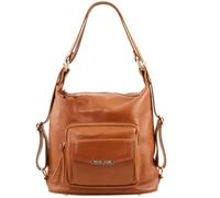 Tuscany Leather - TL Bag - Sac en cuir convertible en sac à dos - Cognac (TL141535)