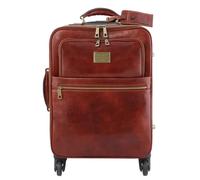 Tuscany Leather - TL Voyager - Valise verticale en cuir avec 4 roulettes - Marron (TL141911)