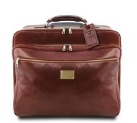 Tuscany Leather - Varsavia - Pilot case en cuir avec deux roulettes - Marron (TL141888)