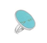 Tuscany Silver - Bague Femme - Argent 925/1000 Argent Bleu Turquoise