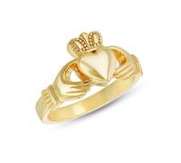 Tuscany Silver Bague pour femme en argent sterling, moyenne bague Claddagh plaquée or #N