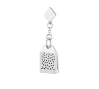 Tuscany Silver Pendentif en forme de sachet de thé pour femme en argent sterling avec chaîne gourmette 25 panza 46 cm, taille unique, Argent sterling, Pas de pierre précieuse