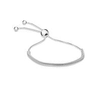Tuscany Silver Sterling Silver Snake and Box Chain Adjustable Slider Bracelet 23 cm/9 inch Pour Femme