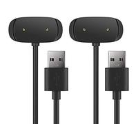 TUSITA Chargeur Compatible avec Amazfit GTS 2, GTS 2e, GTS2/GTS4 Mini, GTR Mini, GTR 2, 2e, Active/Active Edge, Bip 5/3/3 Pro/U, T-Rex Pro,Pop,Zepp E Z - Câble (1M, 2 Pièces)