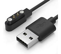 TUSITA Magnétique Chargeur Montre Connectée (2 Pins 4mm) Compatible avec YAMAY SW022,AGPTEK LW11, Ticwatch GTX,Haylou LS05 (Non Universel) - USB Câble 3.3ft 100cm - Montre Intelligente Accessoires