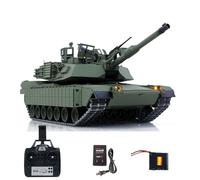 TUSK I Toucan M1A2 Abrams Réservoir RC en métal 1:16 Rotation à 360 degrés Corps IR Élévation Recoil Double unités de fumée Périscope électrique, Vert