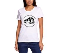 TusPersonalizables T-shirt Coton Mafalda Phrase Si vous allez jeter la serviette, blanc, S