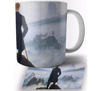 TusRelojes Caspar David Friedrich Der Wanderer uber dem Nebelmeer Le vagabond sur la mer de Nebel Tasse en Céramique Blanche 325ml Mug