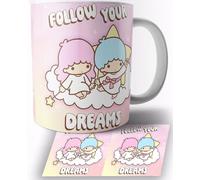 TusRelojes Follow your Dreams Little Twin Stars Tasse en Céramique Blanche 325ml Mug