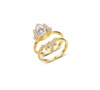 TUSRORSU Ensemble de bagues de fiançailles en moissanite de 1,5 carat pour femme, couleur D VVS1, bague de mariage en argent sterling 925, bague de promesse d'anniversaire de mariage avec boîte cadeau