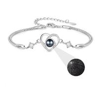 Tusuzik Cadeau Noel Femme Idee Cadeau Femme Original Bracelet 925 Argent Je t'aime Bijoux Anniversaire Maman Amie Mamie Noël
