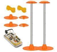 Tuszom Lot de 2 bâtons de Support de Housse de Bateau en ABS avec Cordes, système de Support réglable en Hauteur pour Coque en V, Ponton, Jon