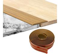 Tutamaz Barre de Seuil Autoadhésive, 300 x 5cm Profilé de Transition, PVC Barres de Transition de Seuil Bande de Transition Sol pour Couvrir Les Espaces Entre Les Sols en Bois, Chêne jaune