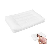 Tutamaz Coussin ultra plat pour dormir, coussin fin pour dormeur à volants - Coussin orthopédique de soutien de la nuque - Mousse à mémoire de forme