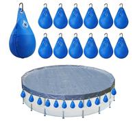 Tutamaz Lot de 12 sacs à eau pour piscine | Sac lesté de piscine avec crochet, housse de piscine, sac suspendu avec valve anti-fuite
