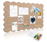 Tutamaz Tableau d'affichage, 60 x 40 cm, en feutre, bord ondulé, pliable, décoratif, sans perçage, avec punaises, pour murs, bureau, cuisine, école, maison, chambre d'enfant