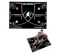 Tutamaz Tapis d'entraînement de basket-ball portable avec coussinets en caoutchouc antidérapants, aide à l'entraînement pour améliorer la vitesse, la force et la coordination pour tout le monde