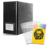 tutata Classeur de 7,6 cm avec Sleeev, pour programme Broadway et théâtre, support de programme de théâtre avec couverture, 40 pochettes, convient aux programmes 5,5 × 8,5 du milieu des années 80 au
