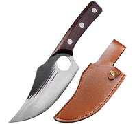 TUTCHUAN couteau japonais cuisinier couteaux de cuisine forgés faits à la main plein couteau d'ossage en acier au carbone haut de cuisine maison et extérieure avec gaine