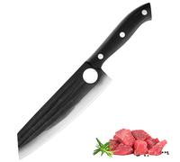 TUTCHUAN Couteau japonais Kiritsuke Cuisine professionnelle Couteau de chef forgé à la main Couteaux de cuisine Full Tang High Carbon Steel Viande Sushi avec manche ergonomique en bois