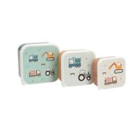 Tutete Lot de 3 Boîtes Repas Enfant | Lunch Box 500 ML, 350 ML, 300 ML | Micro-ondables, Lavables au Lave-Vaisselle, sans BPA | Idéales pour Crèche, École et Sorties | Trucks