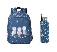 Tutete Pack Sac à Dos École avec Bouteille Isotherme 750 ML | Sac Résistant et Bouteille en Acier avec Housse | Idéal Primaire et Loisirs| Magical Forest