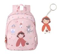 Tutete Sac à Dos Scolaire pour Enfants | Cartable rembourré de petite taille idéal pour l'école maternelle | 100% RPET avec fermeture sécurisée et poches fonctionnelles | Little Red