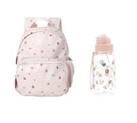Tutete Set Sac à Dos École Maternelle | Sac à Dos Petite Taille avec Gourde Tritan 500 ML pour Enfant | Léger, Pratique et sans BPA | Idéal Crèche, École et Sorties | Geometric Nature