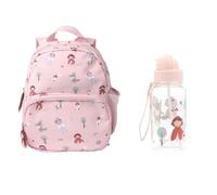 Tutete Set Sac à Dos École Maternelle | Sac à Dos Petite Taille avec Gourde Tritan 500 ML pour Enfant | Léger, Pratique et sans BPA | Idéal Crèche, École et Sorties | Little Red