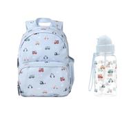 Tutete Set Sac à Dos Maternelle avec Gourde Tritan 500 ml pour Enfant | Léger, Pratique et Sans BPA | Idéal Crèche, École et Sorties | City Cars