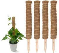 Tuteur coco - 4 pièces / 40 cm - Tuteur pour plantes (40 cm / 4 pièces)